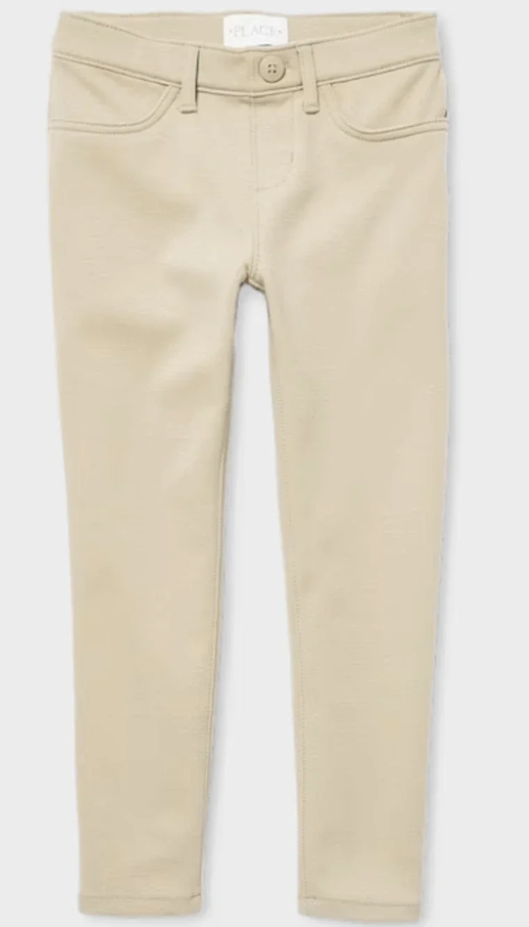 The Children's Place 4 Sandy Uniform Ponte Knit Pull On Slim Jeggings OS35-13